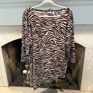 Chico's Zebra Print Blouse - Black and White